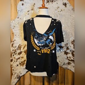 Black Graphic Short Sleeve Tee